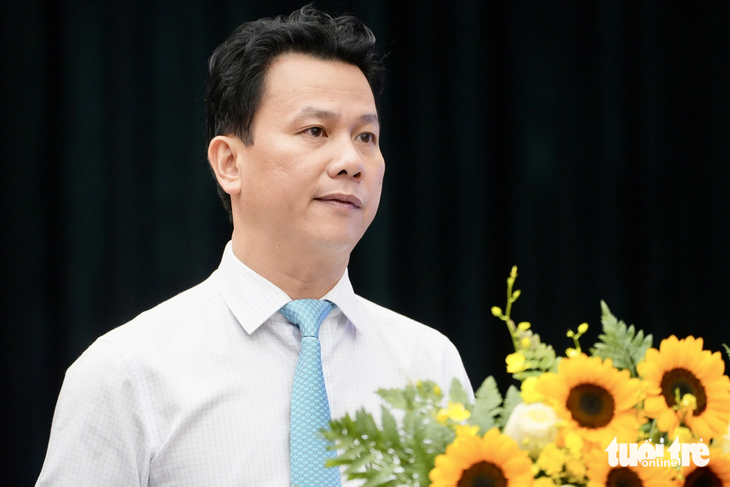 Ông Đặng Quốc Khánh - bộ trưởng Bộ Tài nguyên và Môi trường - phát biểu tại lễ kỷ niệm - Ảnh: HỮU HẠNH