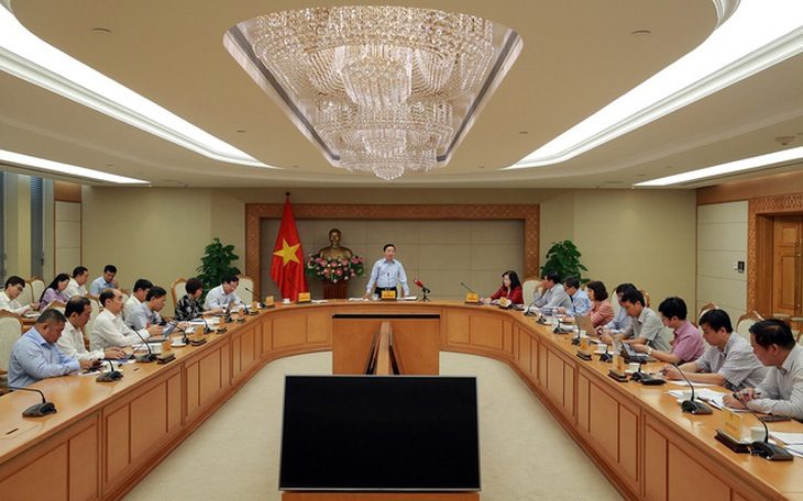 Phó thủ tướng Trần Hồng Hà chủ trì cuộc họp - Ảnh: VGP